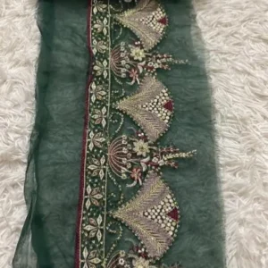 Luxe Bottle Green Embroidered 31 inch Line
